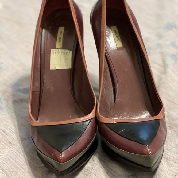 Miu Miu Multi-Colored Stacked Heels - Picture 2 of 6